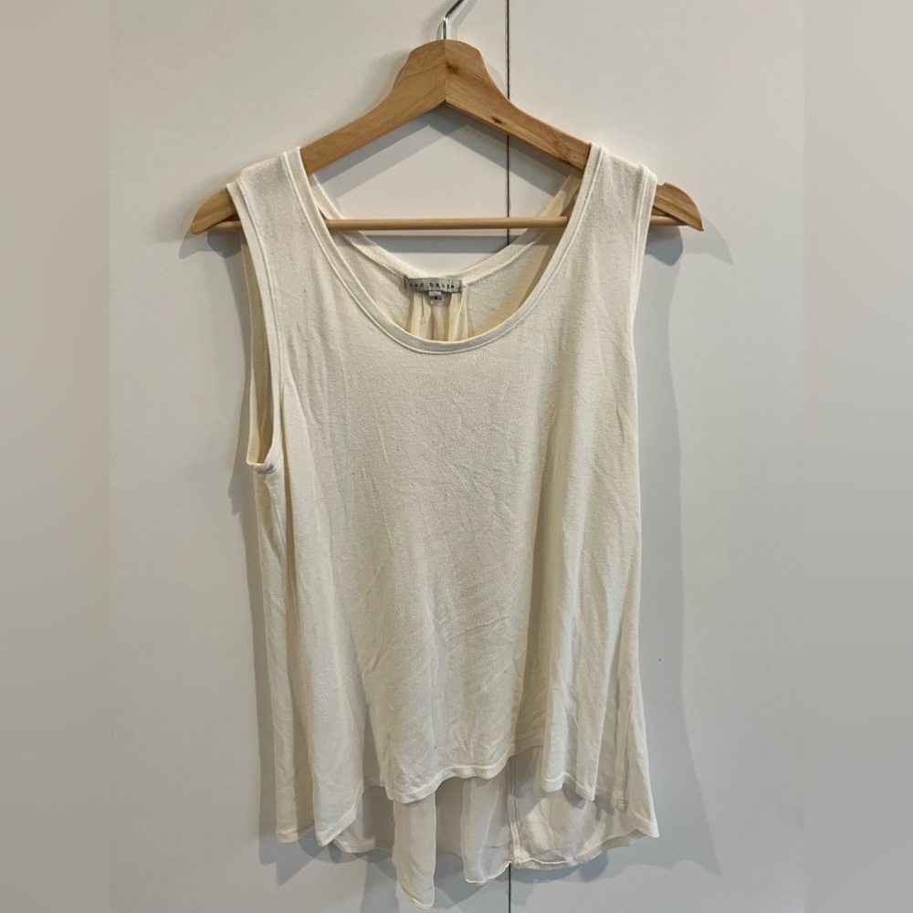 Boutique tank with sheer panel in back size M